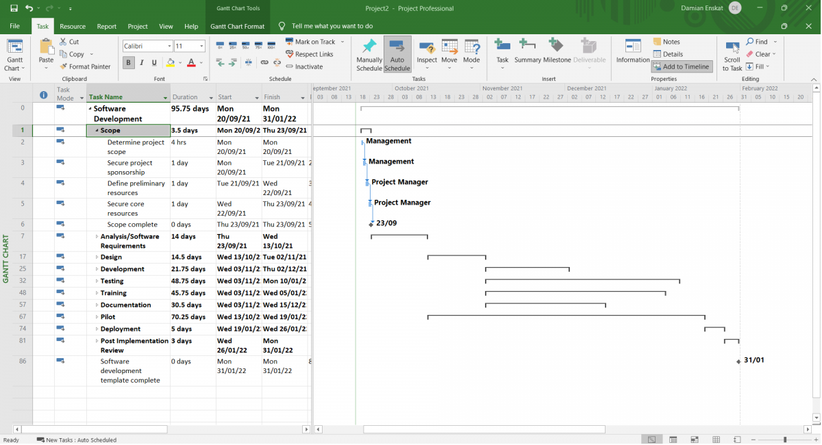 Microsoft 365 Manual: Microsoft Project - NECL